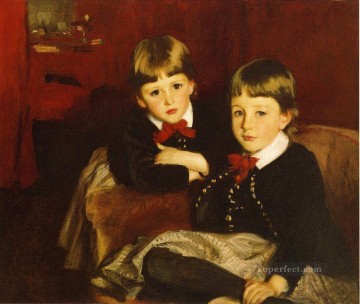  sargent pintura art%c3%adstica - Retrato de dos niños, también conocido como los hermanos Forbes, John Singer Sargent